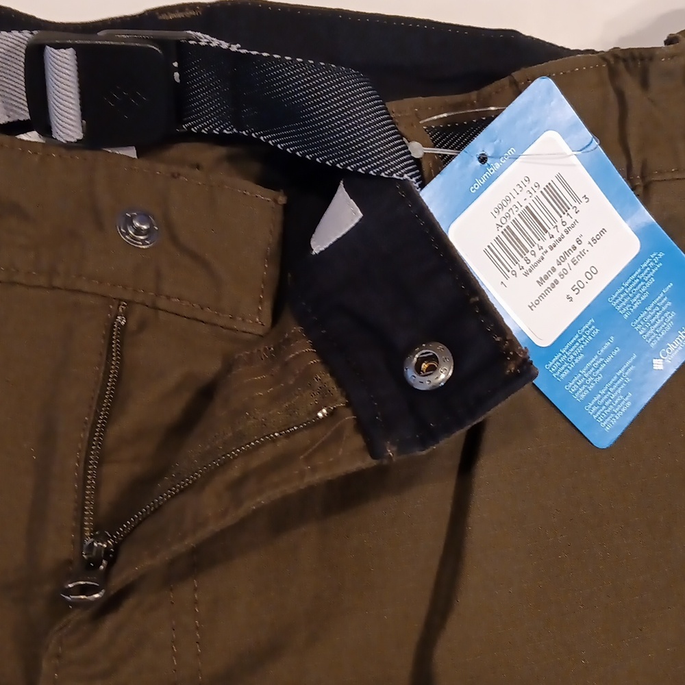Columbia Mens shorts| Mens Sz 40W| outdoor, casual, wallowa belted short NWT - Picture 2 of 11